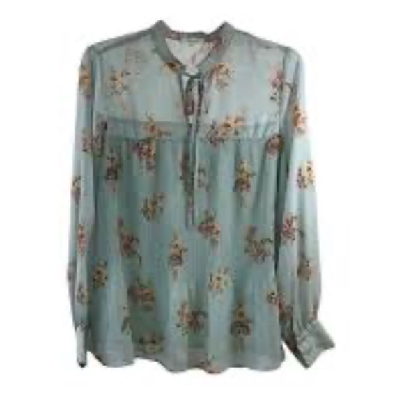 Pleione Long Sleeve Sheer Blouse Women Size M Very good Condition SZ Medium - Picture 1 of 8